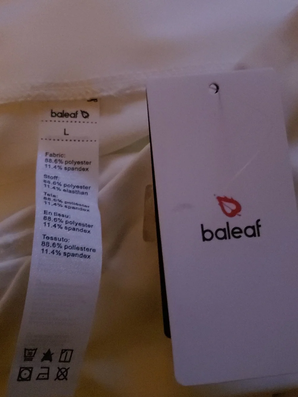 Baleaf Wide-Leg V-Waist White Yoga Pants